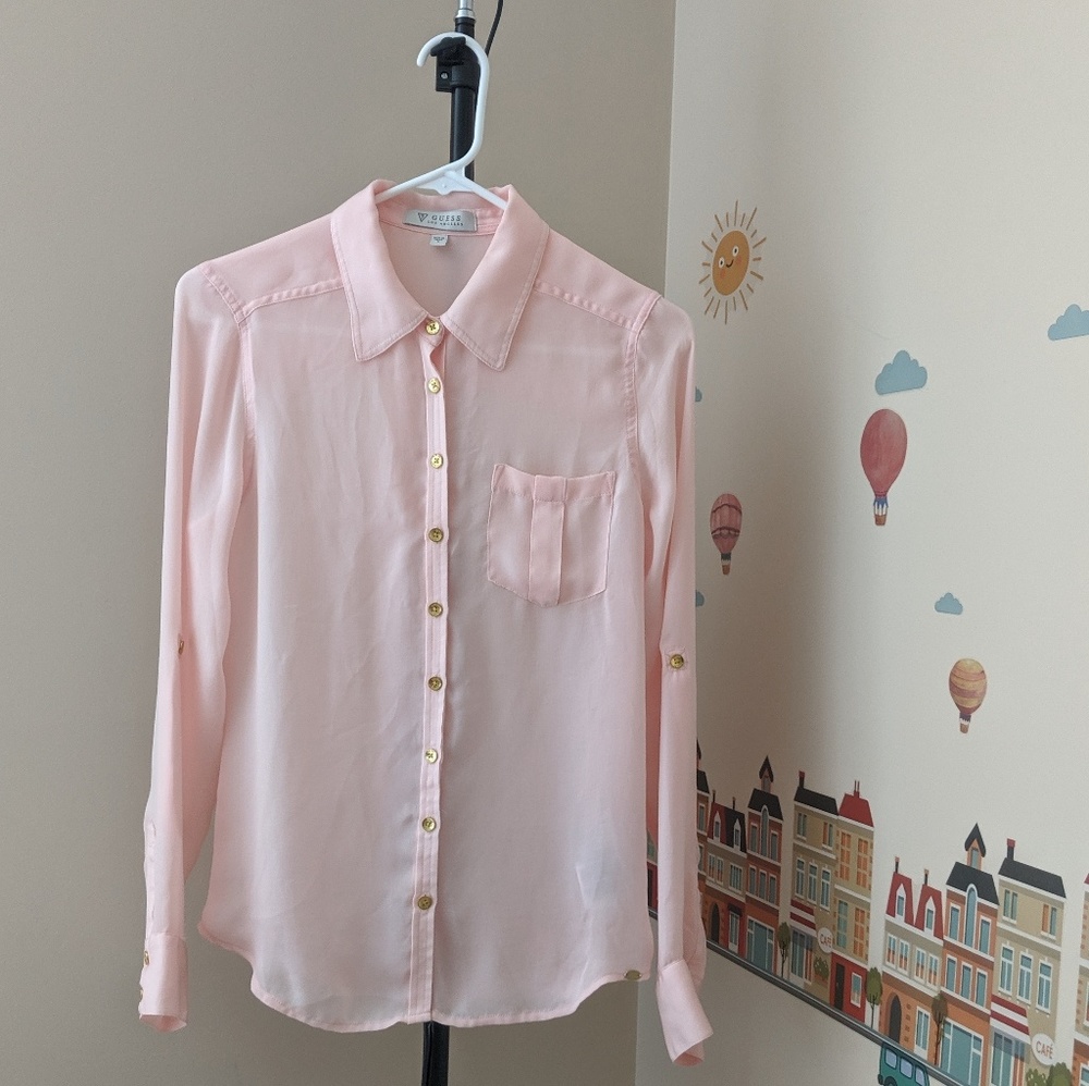 Guess Sheer Button Down
